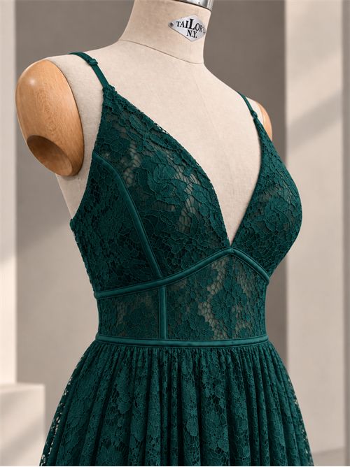 Abito bonton pizzo G FOR GIULSIE | LUX045VERDE BOTTIGLIA